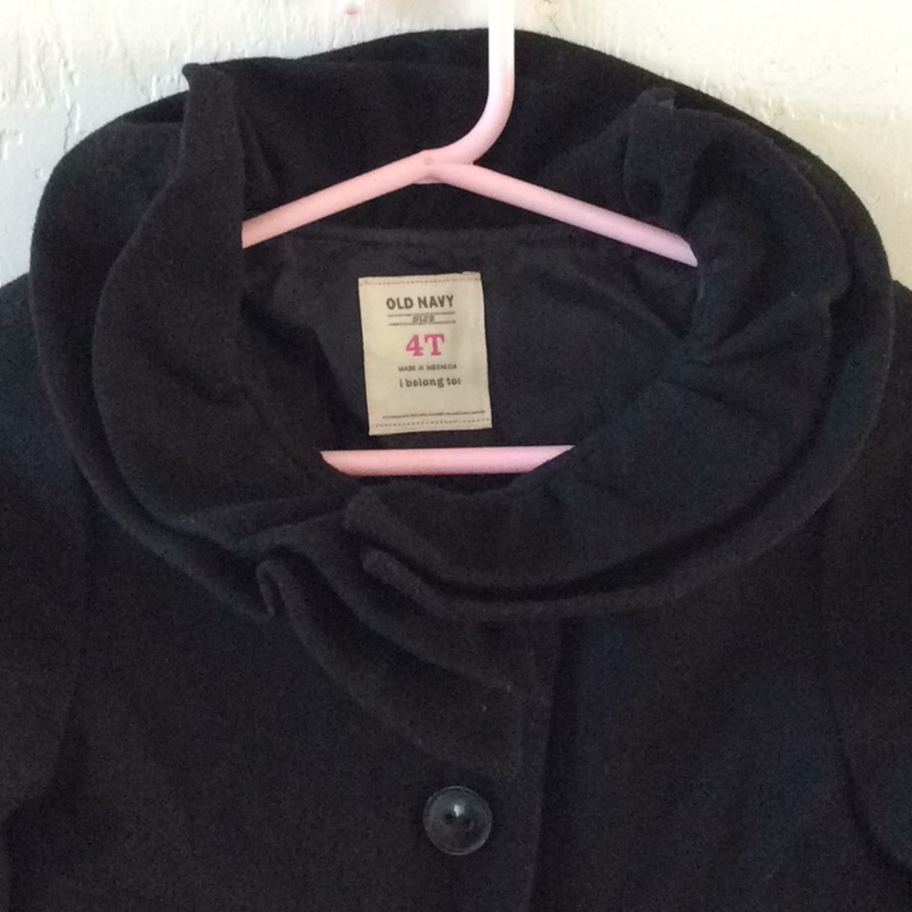 OLD NAVY black dress coat Size 4T Girls - Picture 2 of 4
